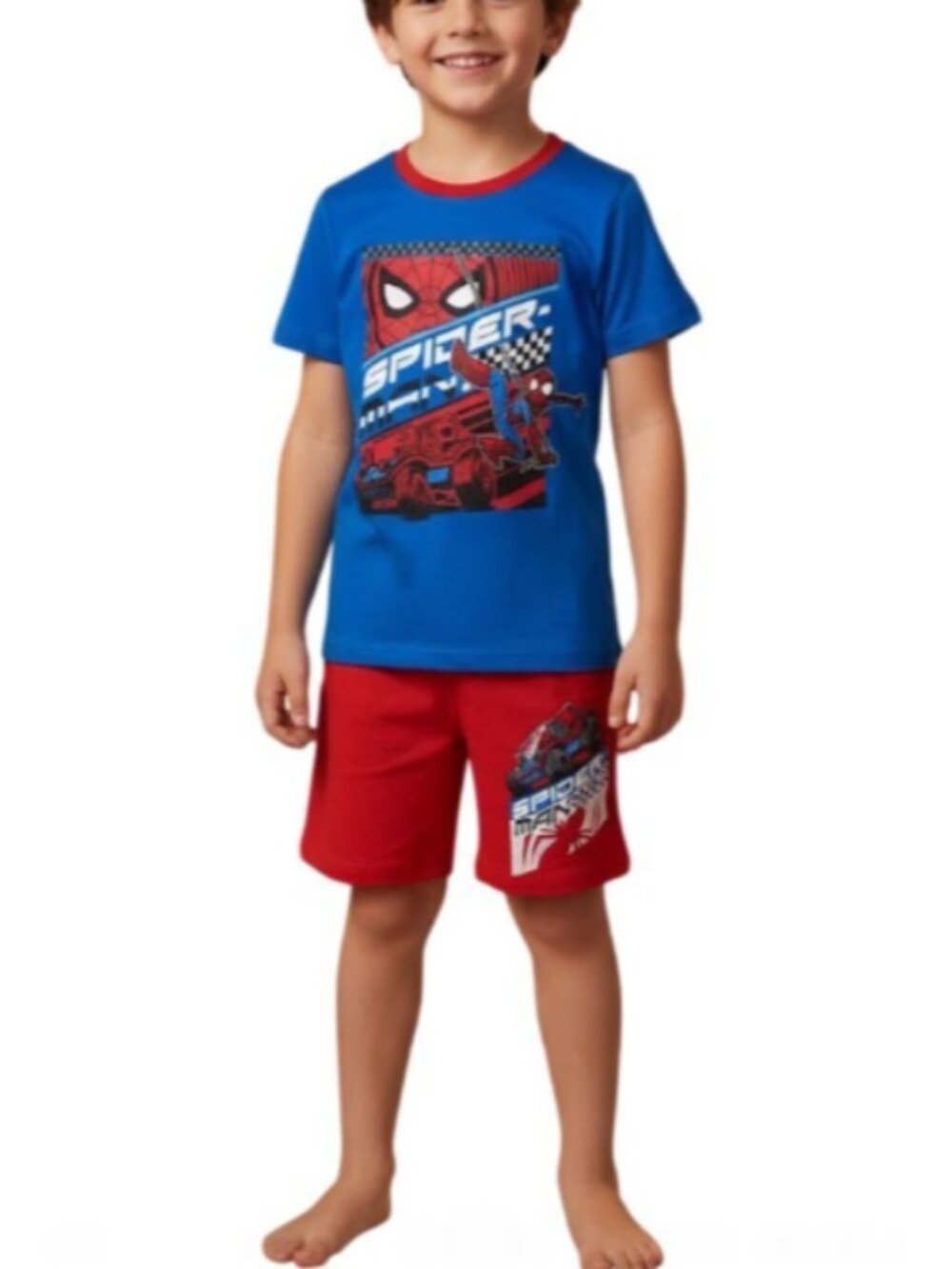 Marvel Spider-Man Boys Short Sleeve Shirt Shorts Pajama Set Size 6 6X 7 NWT